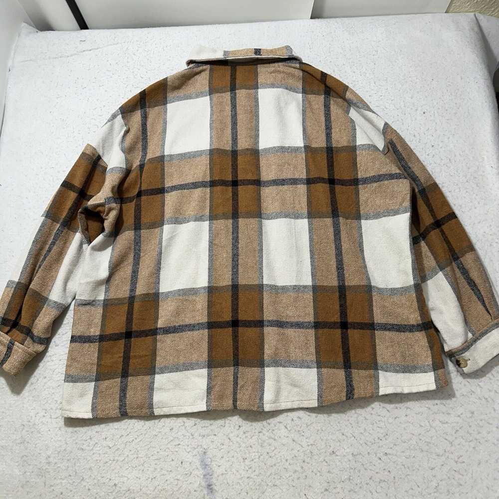 Shein Shein Curve 2XL Button Up Plaid Shirt Shack… - image 10