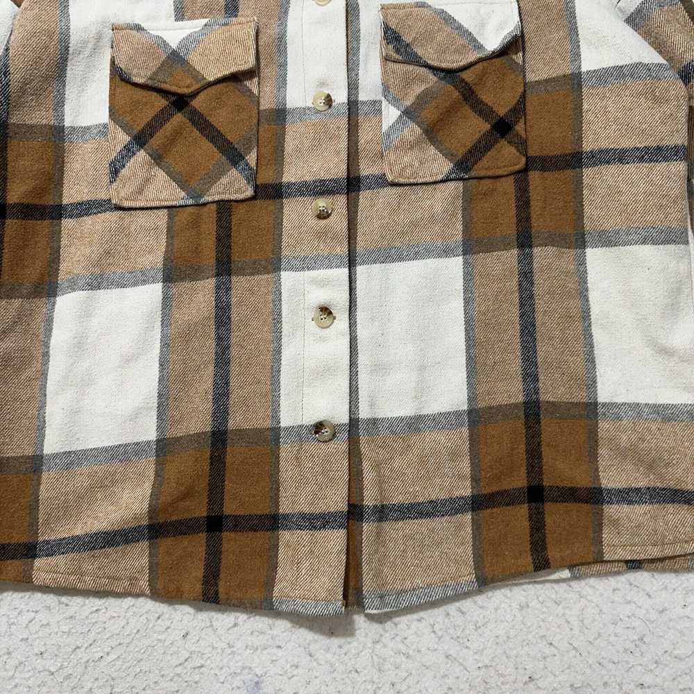 Shein Shein Curve 2XL Button Up Plaid Shirt Shack… - image 5