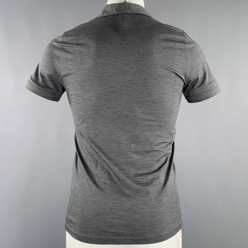 Prada Grey Shimmery Short Sleeve Polo - image 3