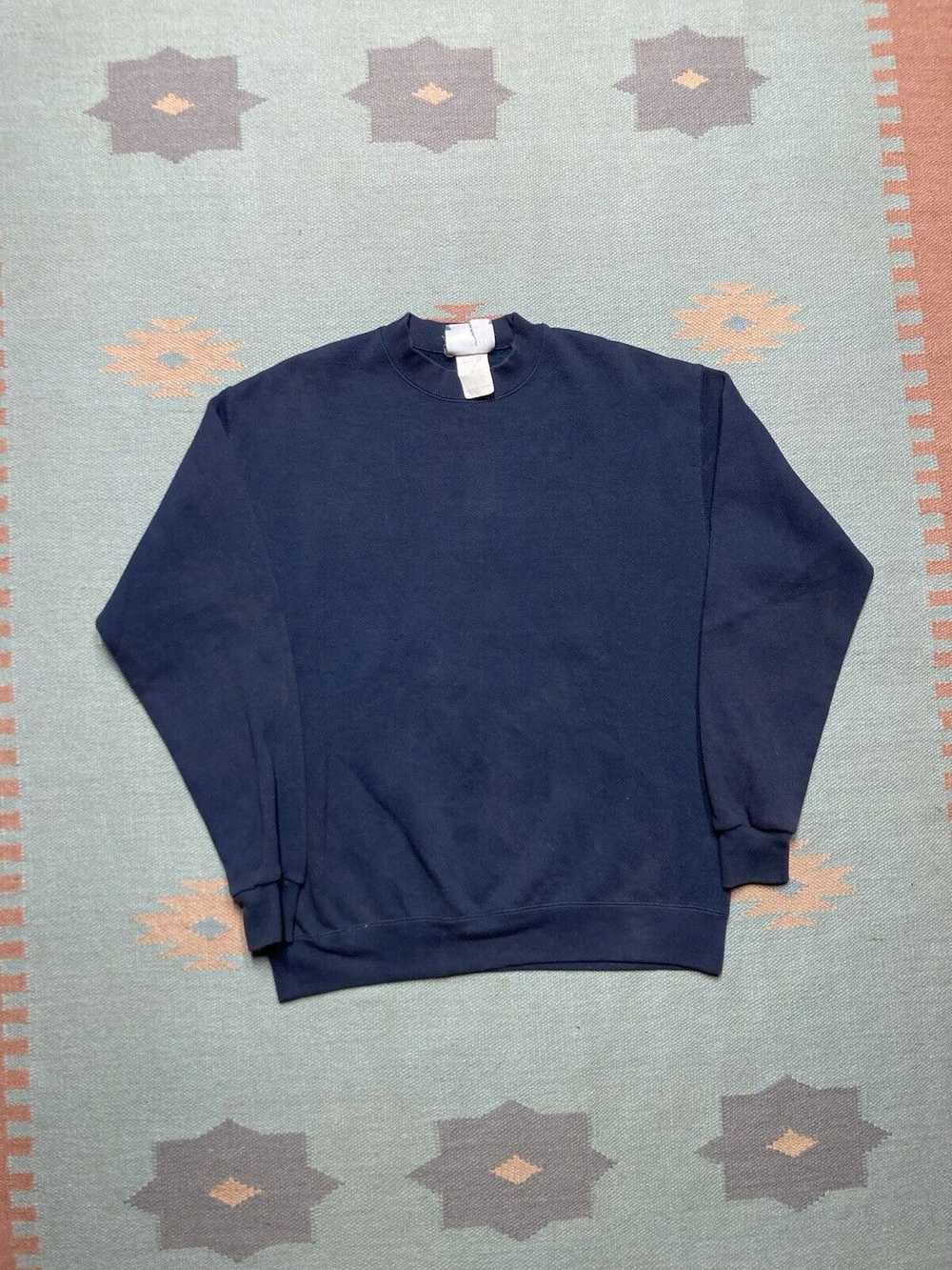 Lee × Made In Usa × Vintage VTG 90s sweatshirt bl… - image 1