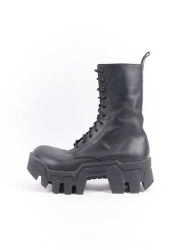 Balenciaga Balenciaga Leather Biker Logo Moto Boot