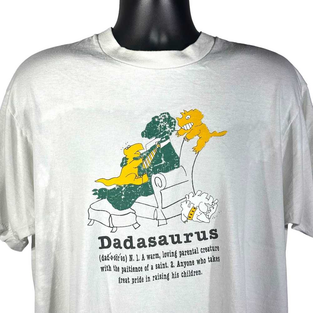 Fruit Of The Loom Vintage Dadasaurus Art Tee - image 2