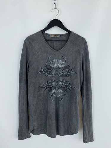 Designer × Tom Rebl Tom Rebl V-Neck L/S T-Shirt M… - image 1