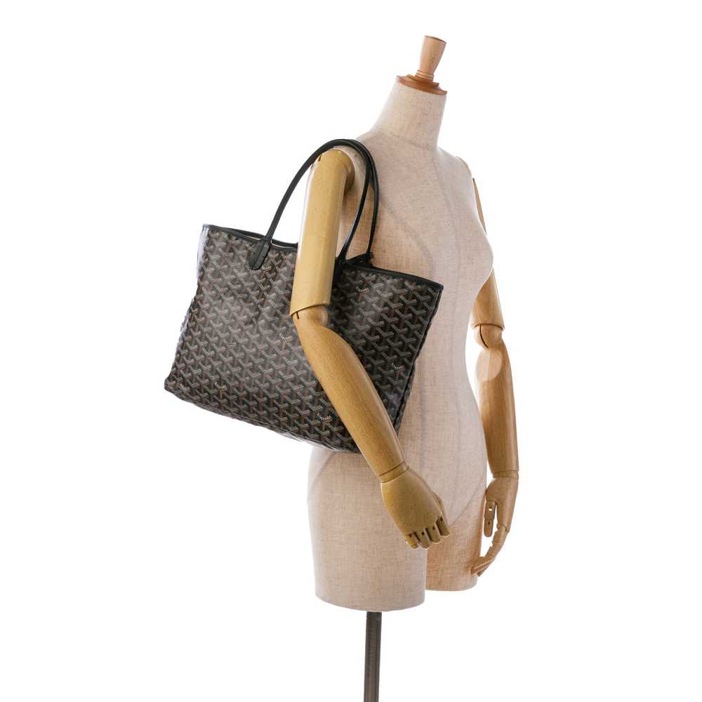 Black Goyard Goyardine Saint Louis PM Tote Bag - image 9