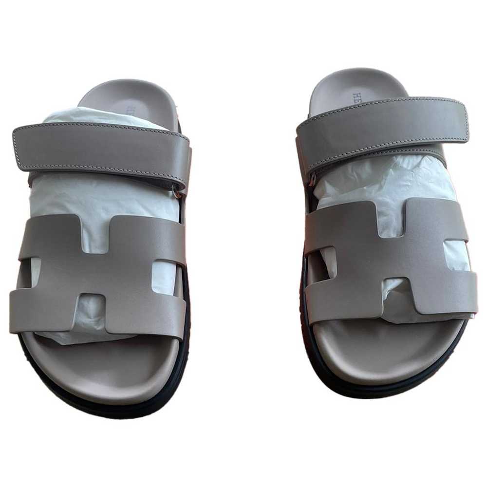 Hermès Chypre leather sandal - image 1