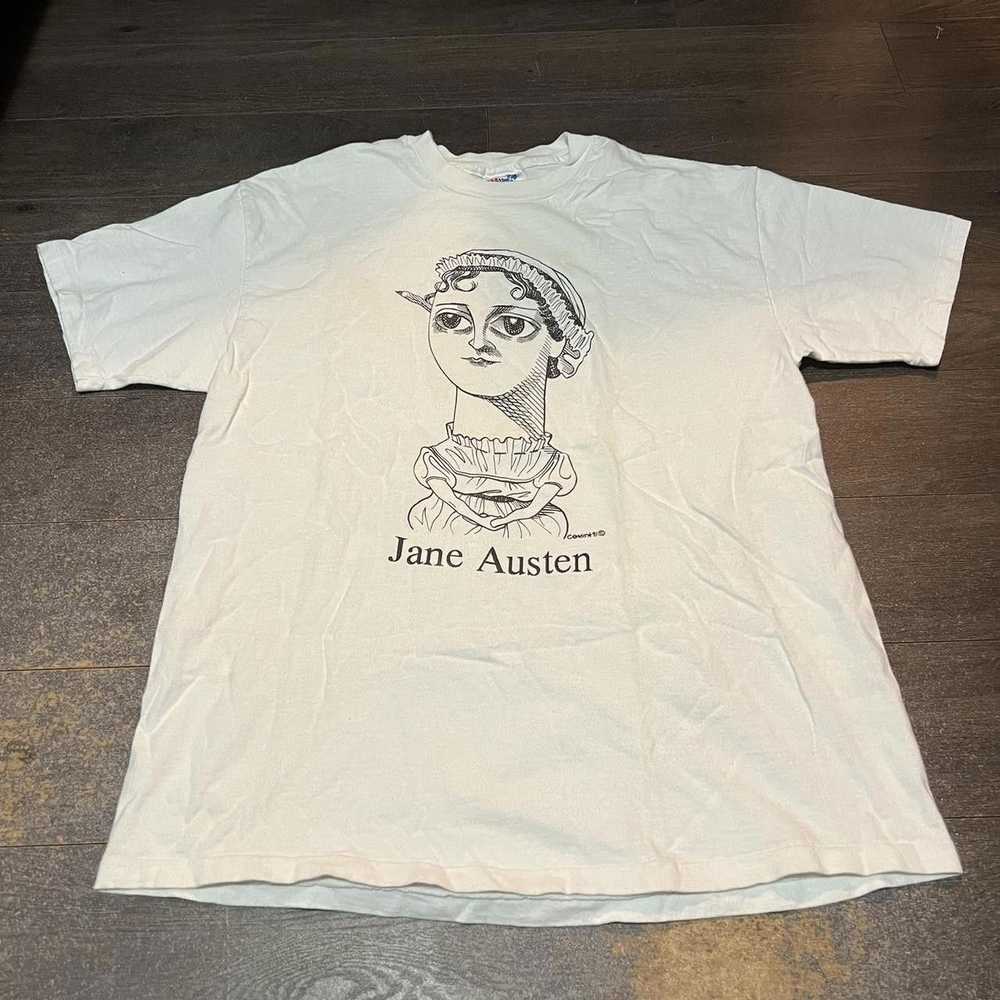 Hanes Vintage Jane Austen T Shirt 1991 Large - image 2