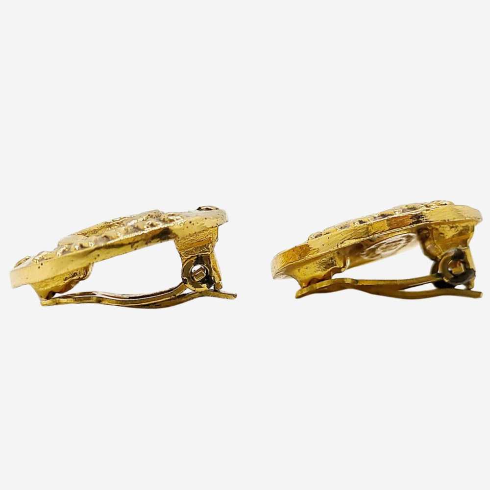 Chanel Chanel 24k Gold-Plated Clip-on Earrings - image 2