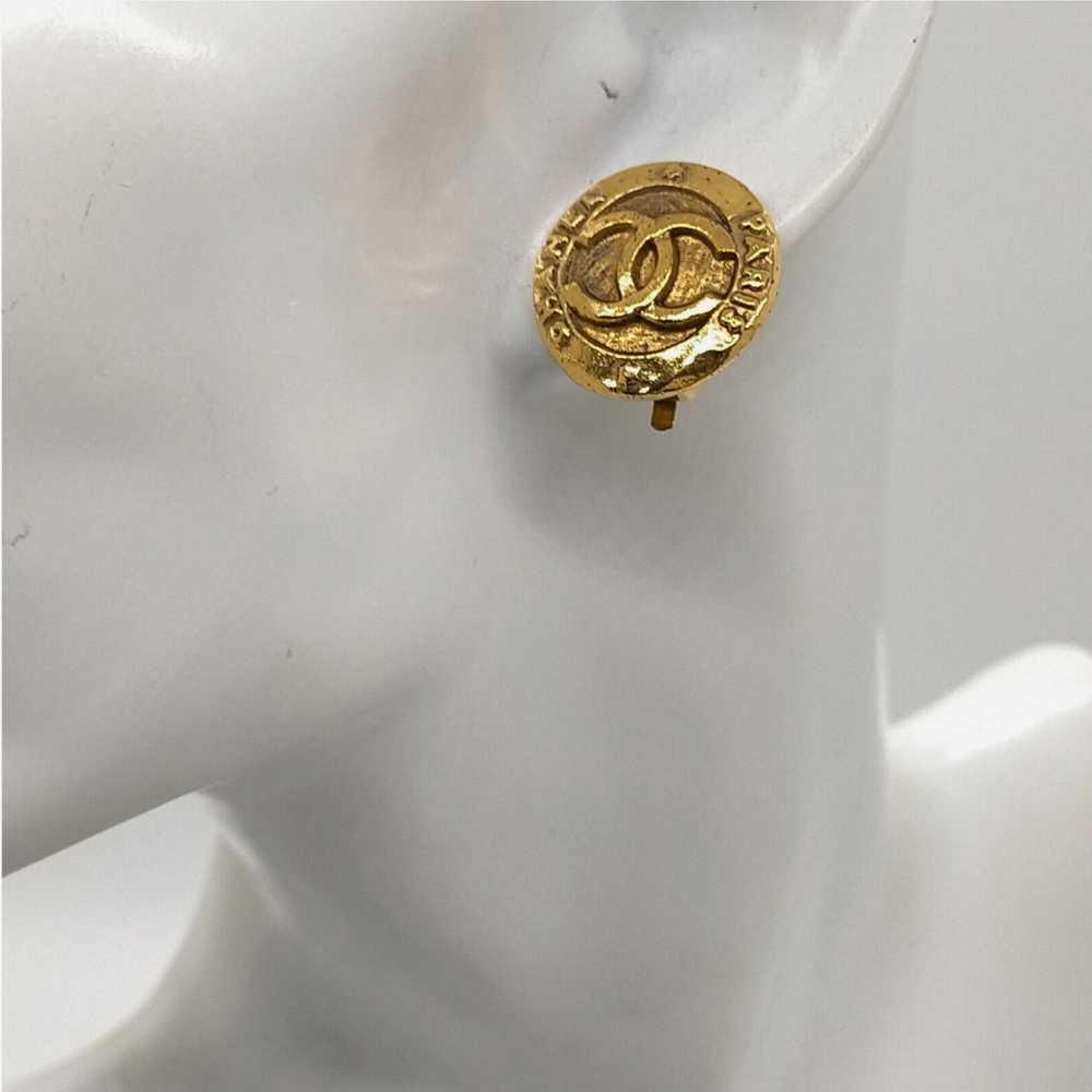 Chanel Chanel 24k Gold-Plated Clip-on Earrings - image 8