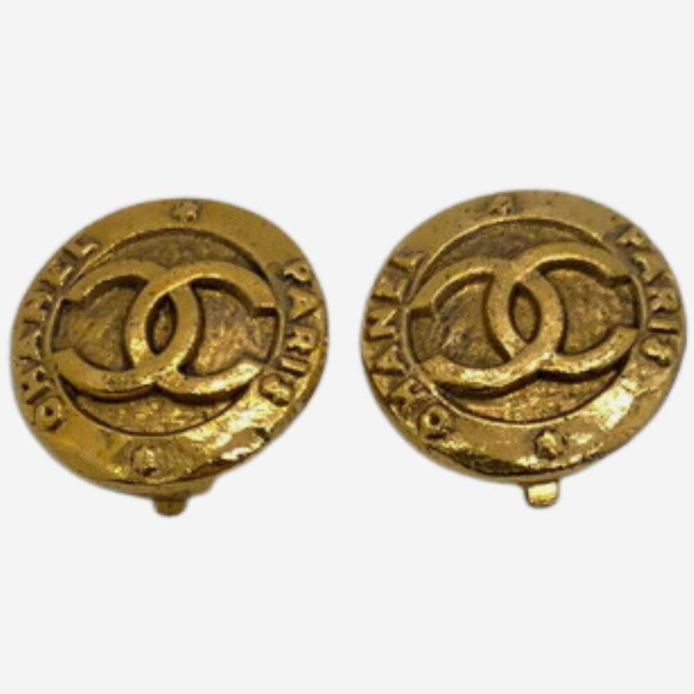 Chanel Chanel 24k Gold-Plated Clip-on Earrings - image 9