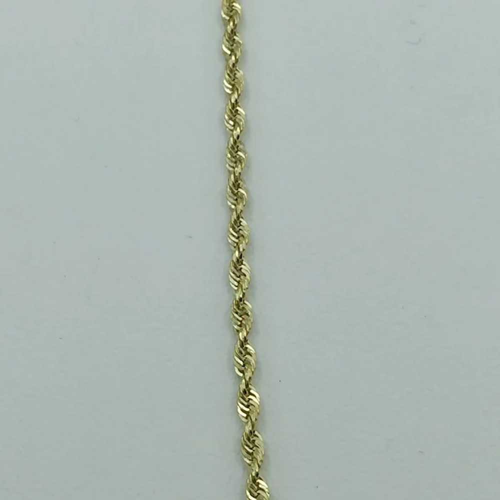 14K Hollow Rope Chain - image 2