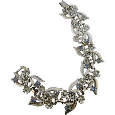 Vintage Flower And Rhinestone Bracelet (A5221) - image 1