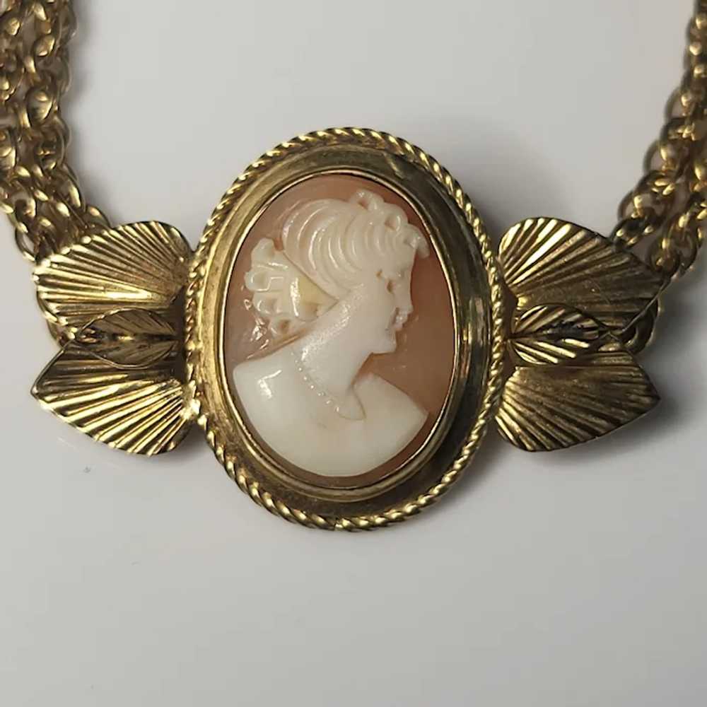 Vintage 12k Gold Filled Cameo C.C. Bracelet - image 2