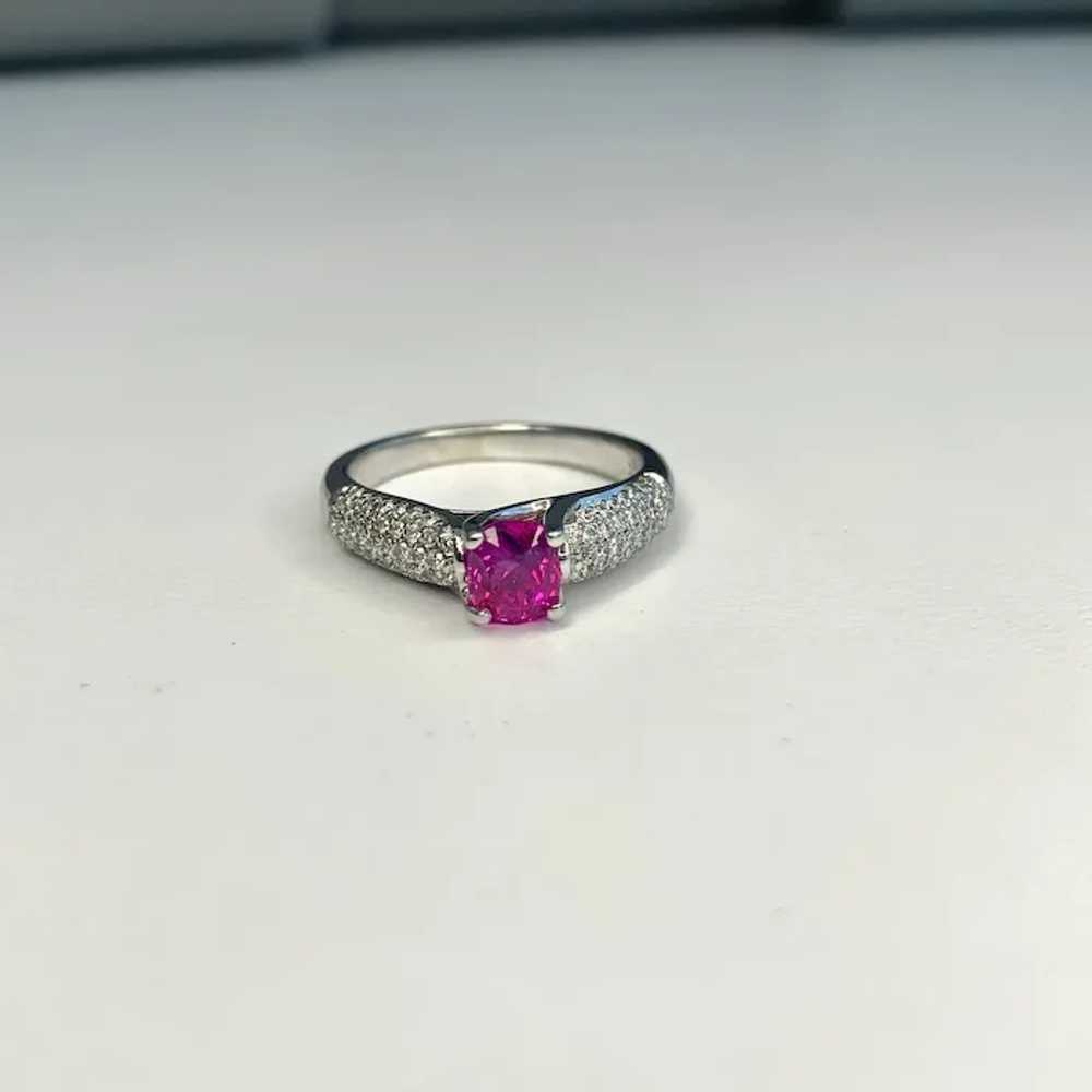 1.18 ct. GIA Purpulish Pink Sapphire Engagement R… - image 3