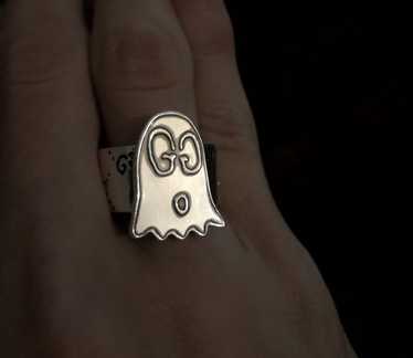 アクセサリー GUCCI ghost ring Gucci Ghost 6mm Sterling Silver Ring | Neiman Marcus