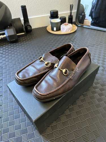 Gucci Brown Leather Gucci Drivers