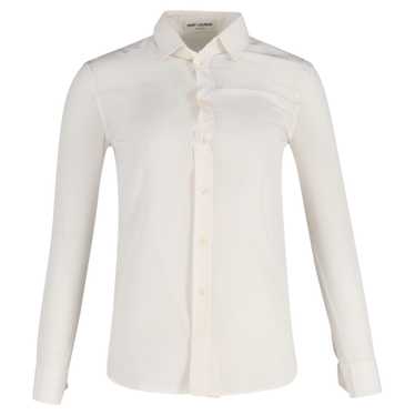 Product Details Saint Laurent White Silk Blend Sh… - image 1