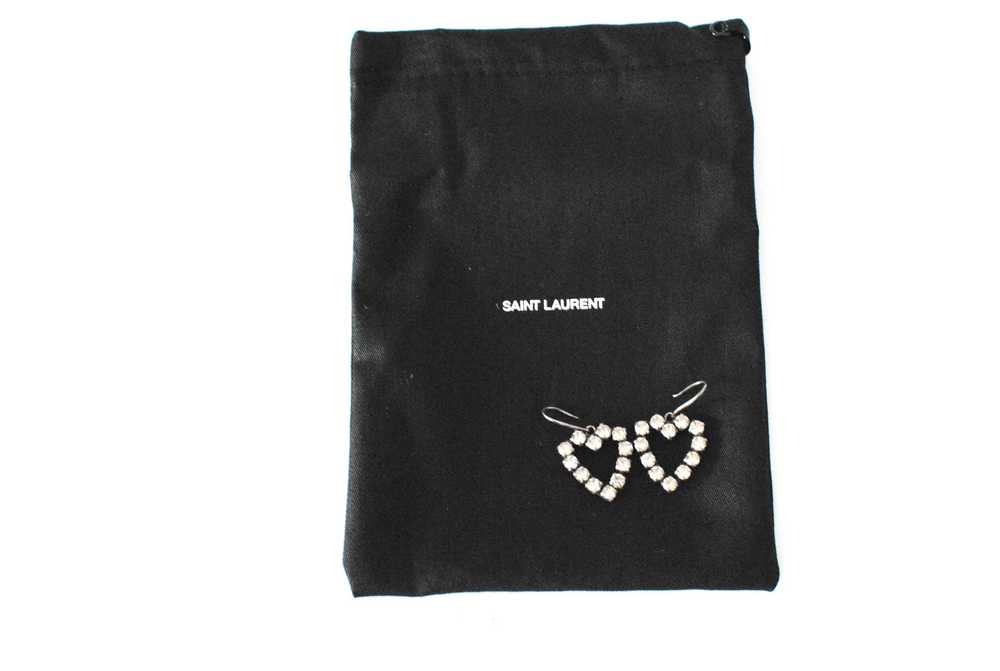 Product Details Saint Laurent Crystal Heart Earri… - image 2