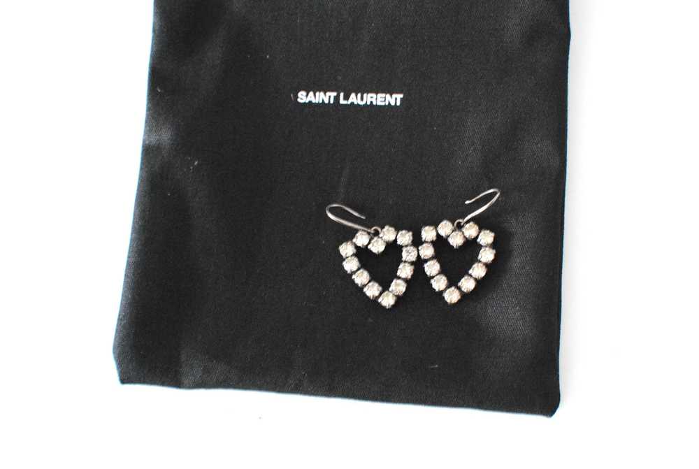 Product Details Saint Laurent Crystal Heart Earri… - image 5