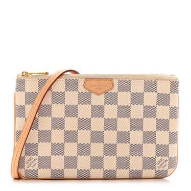 LOUIS VUITTON Damier Azur Double Zip Pochette - image 1