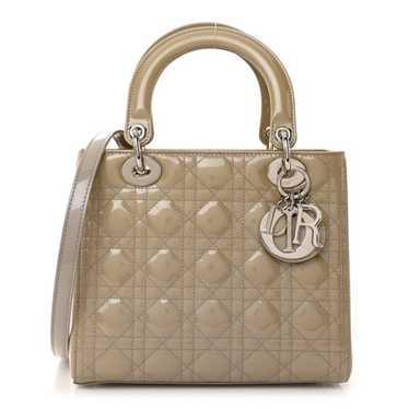 CHRISTIAN DIOR Patent Cannage Medium Lady Dior Gr… - image 1