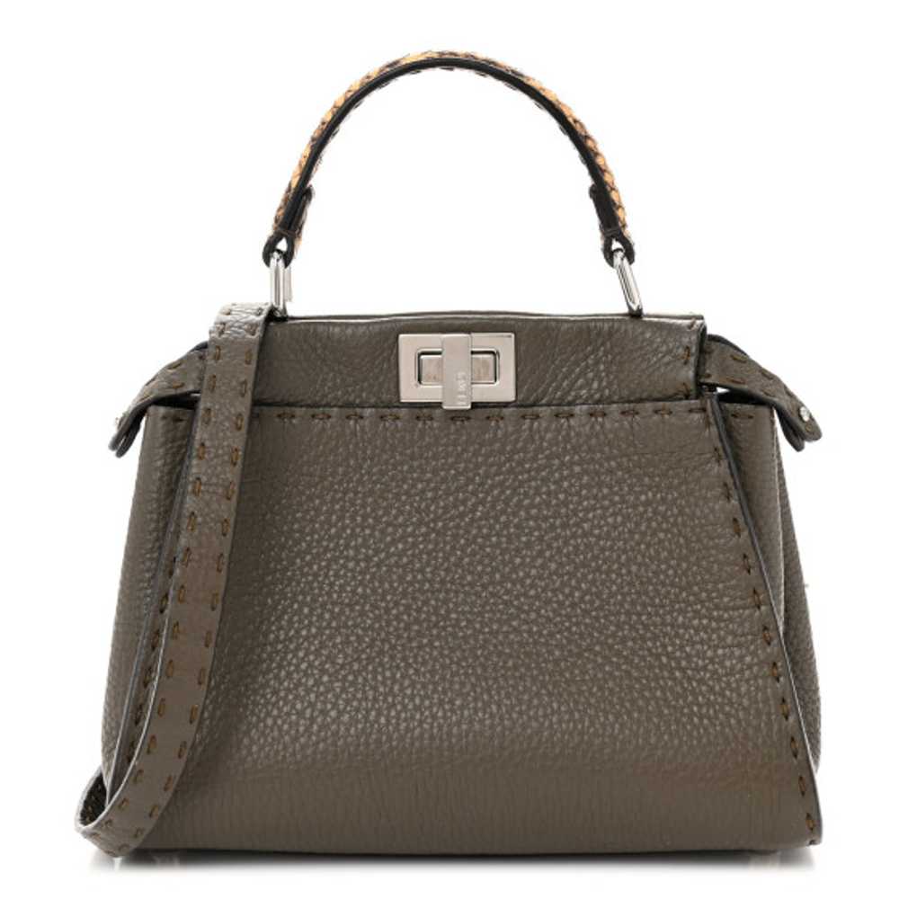 FENDI Cuoio Romano Snakeskin Selleria Mini Peekab… - image 1