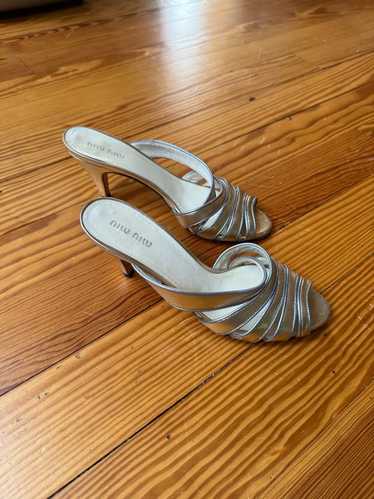 Miu Miu Gold and Silver Heels (37) | Used,…