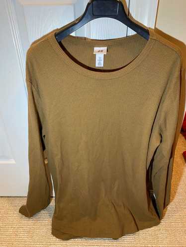 H&M H&M Beige Long Sleeve T-Shirt Size L - image 1