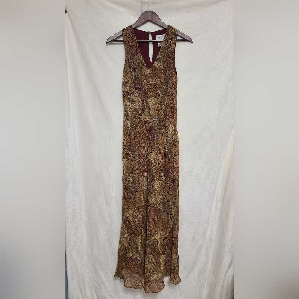 Adrianna Papell Papell Boutique Vintage Brown Pai… - image 1