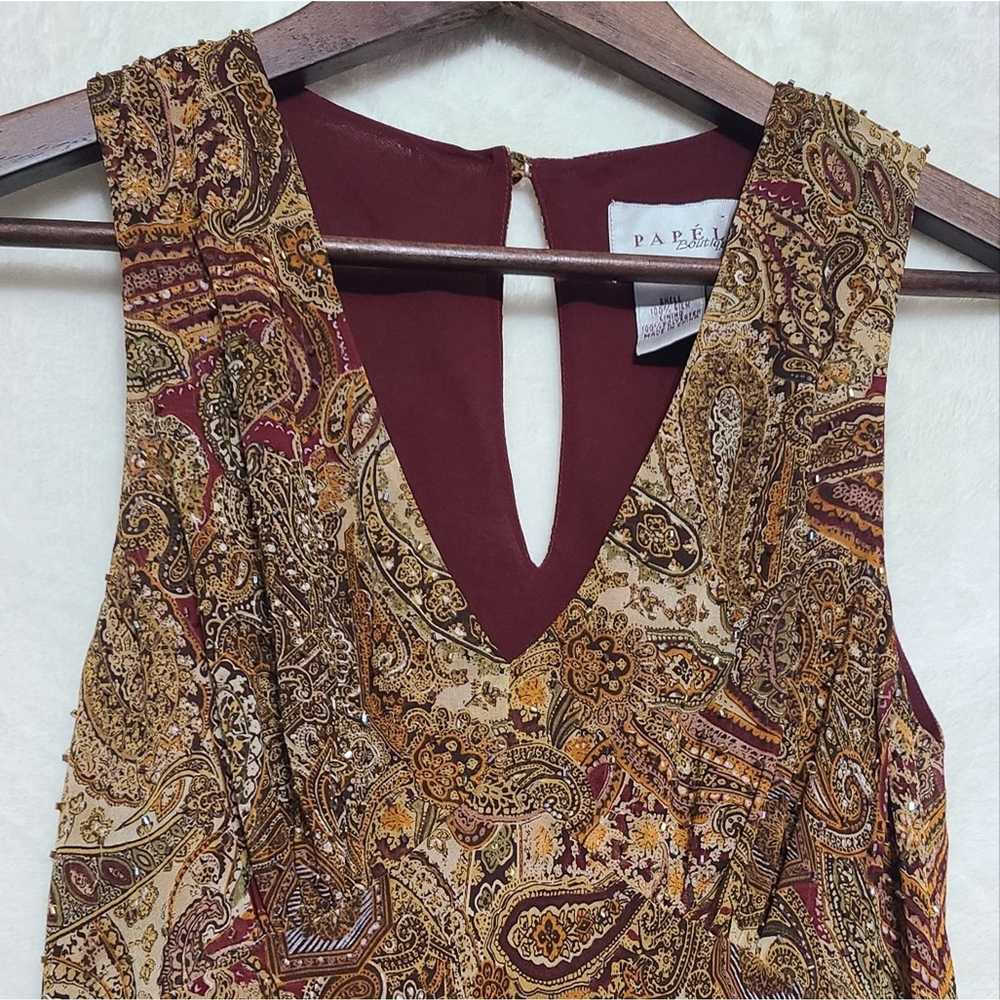 Adrianna Papell Papell Boutique Vintage Brown Pai… - image 3