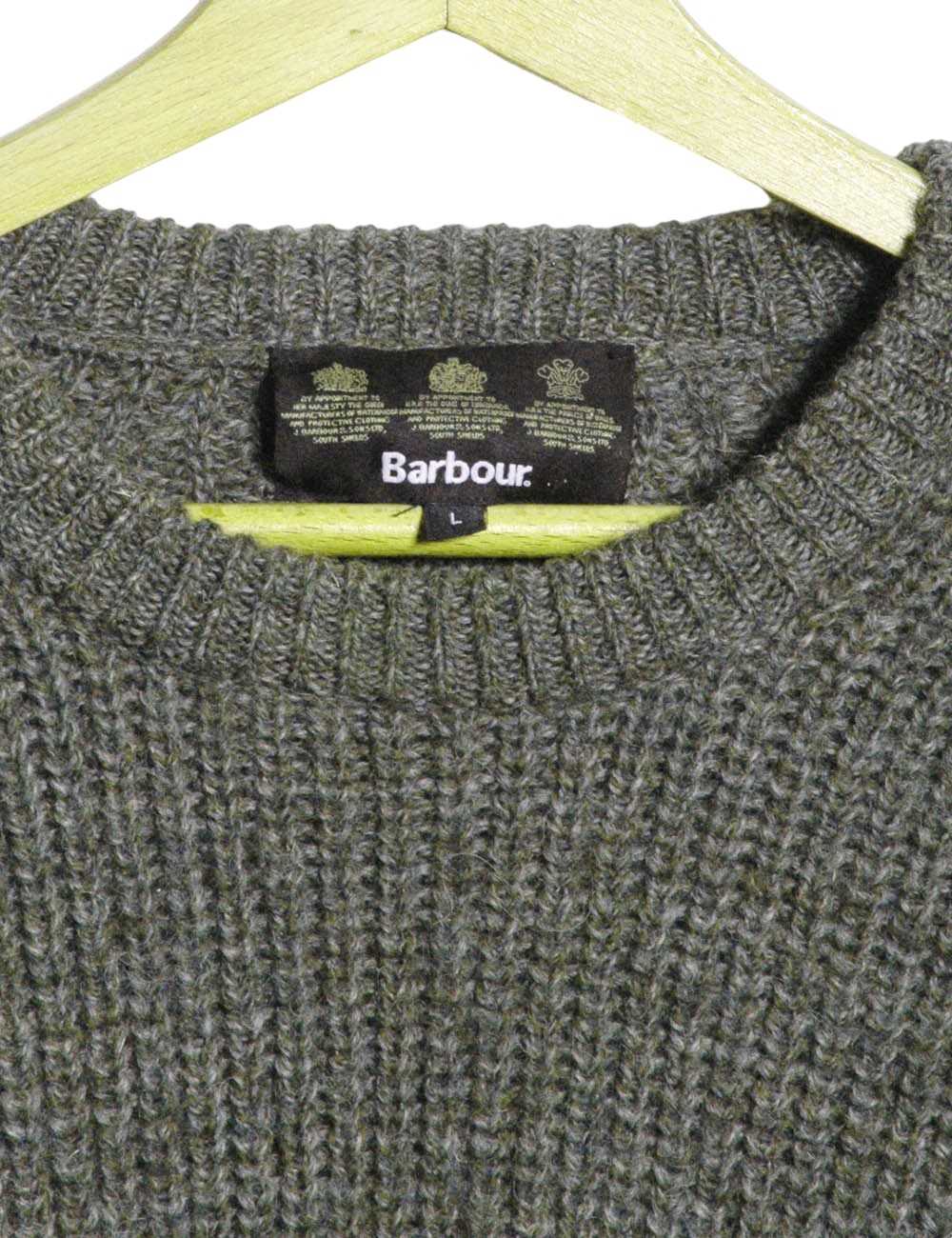 Vintage Barbour Tyne Crew Neck Chunky Jumper | Si… - image 4