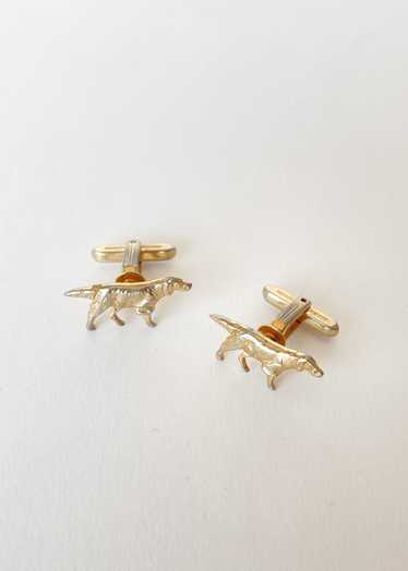 Vintage 1950s Dog Cufflinks - image 1