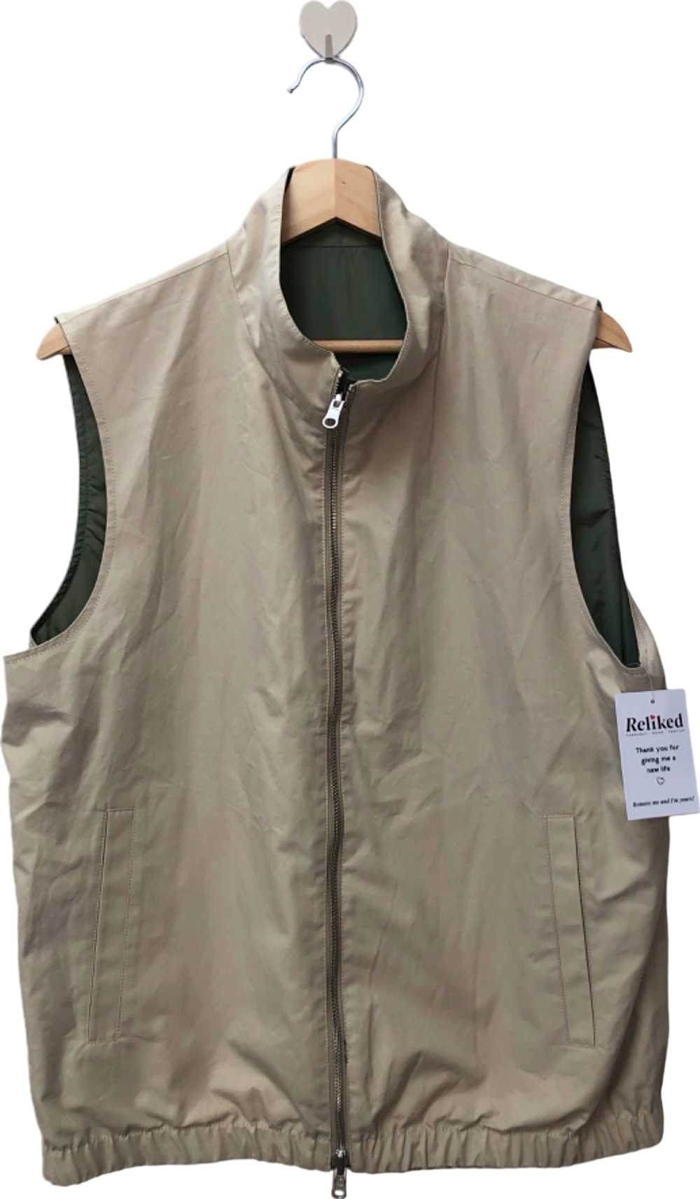 Unbranded Reversible Beige/Green Gilet Vest UK M - image 1