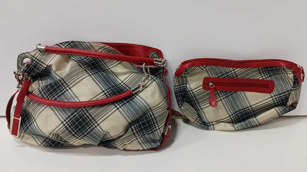 London Fog Plaid Canvas Tote Bag - image 2