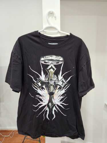 Streetwear Hard Jewelry Cross Skull Tee