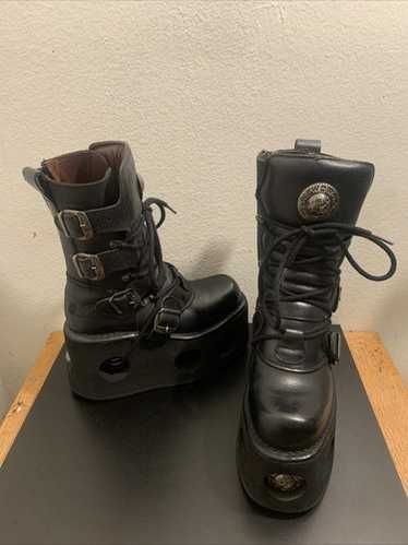 靴 00s vintage new rock 26.0 New Rock High Top 00s Boots Avant Garde Platfrom Vintage