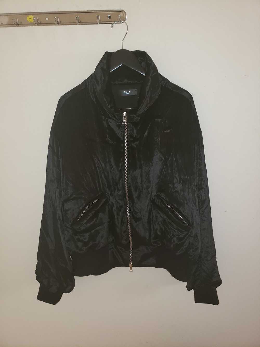 Amiri Velvet Puffer Bomber Jacket - image 1