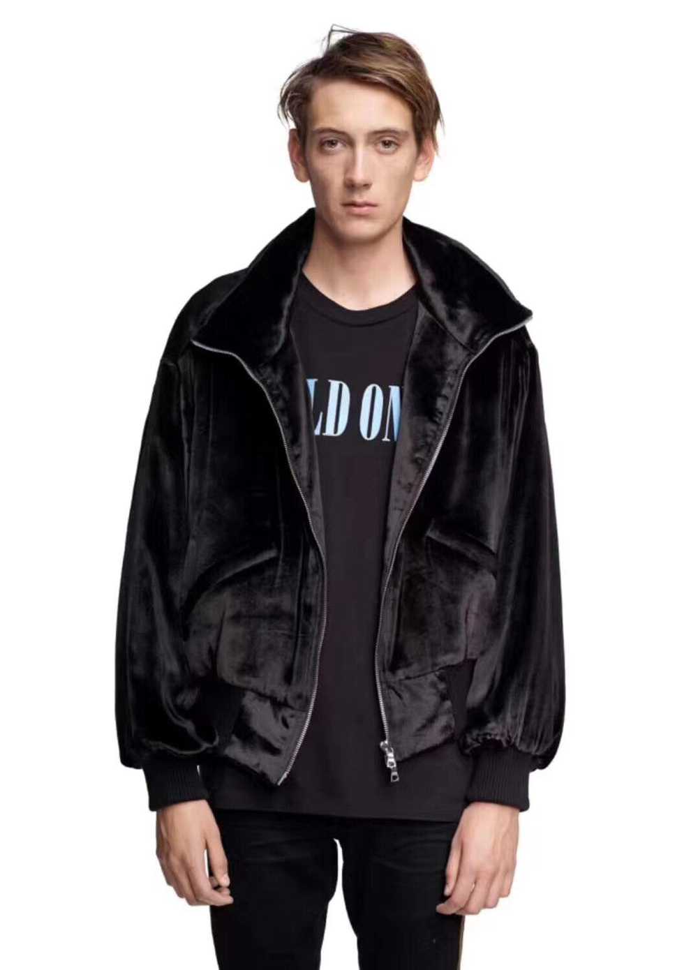 Amiri Velvet Puffer Bomber Jacket - image 7