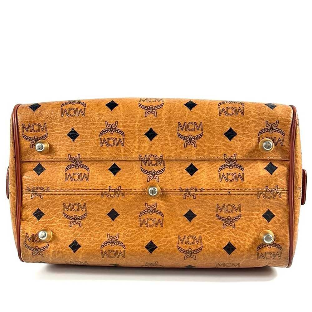 MCM MCM Cognac Visetos Coated Canvas Heritage Bos… - image 5