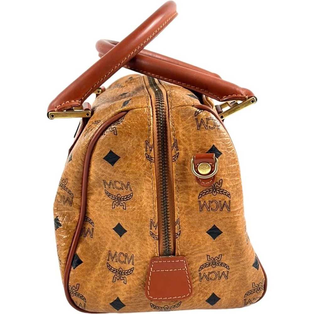 MCM MCM Cognac Visetos Coated Canvas Heritage Bos… - image 6