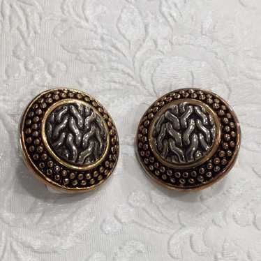 Other Bronze & Silver Clip On Earrings