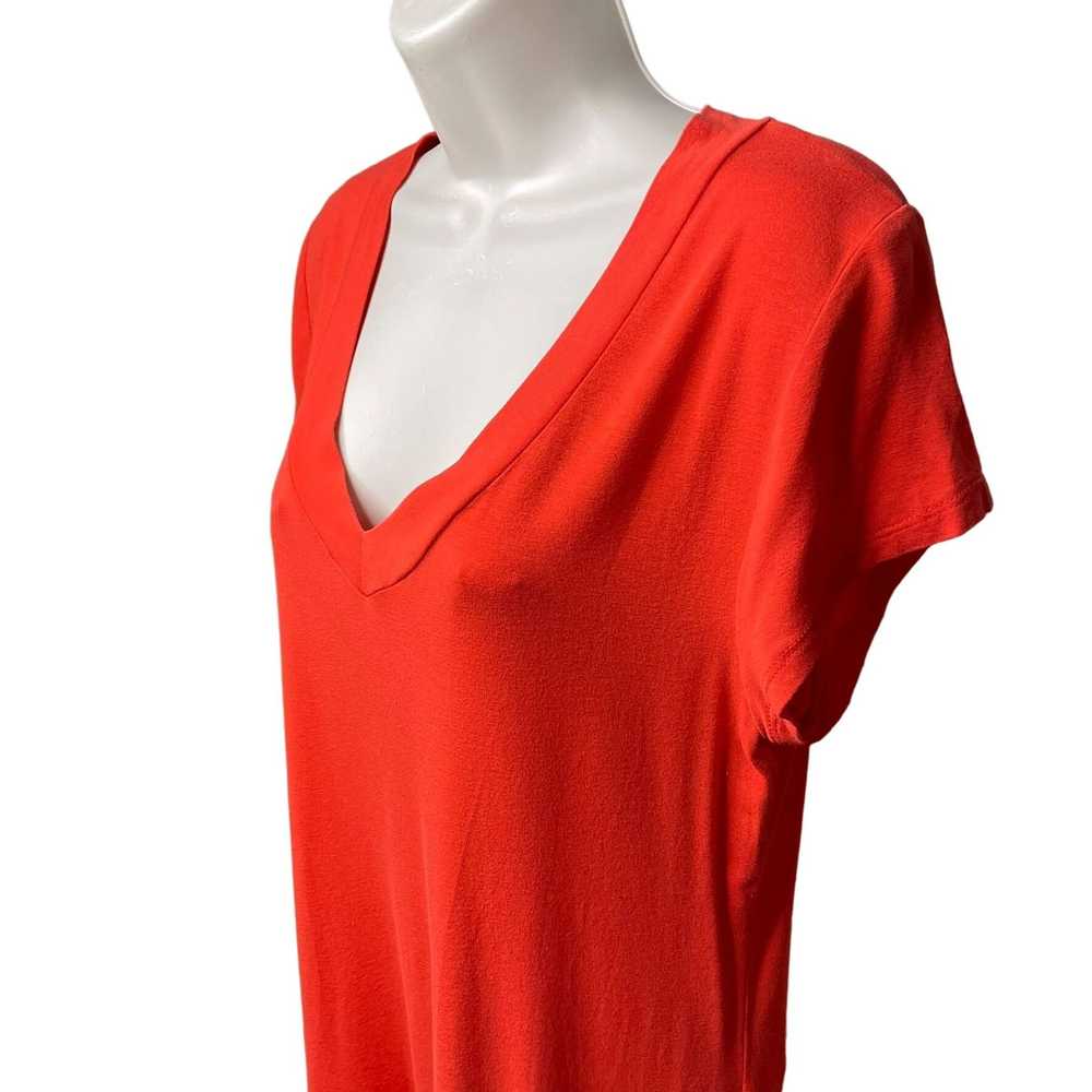 Merona Womens Merona Red T Shirt V Neck Blouse To… - image 3