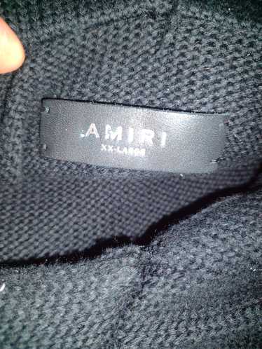 Amiri Amiri logo knitted hoodie