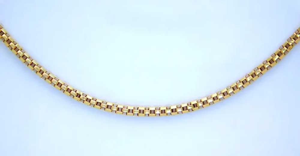 Vintage 18k Gold 2mm 22.5inch Double Box Chain - image 4