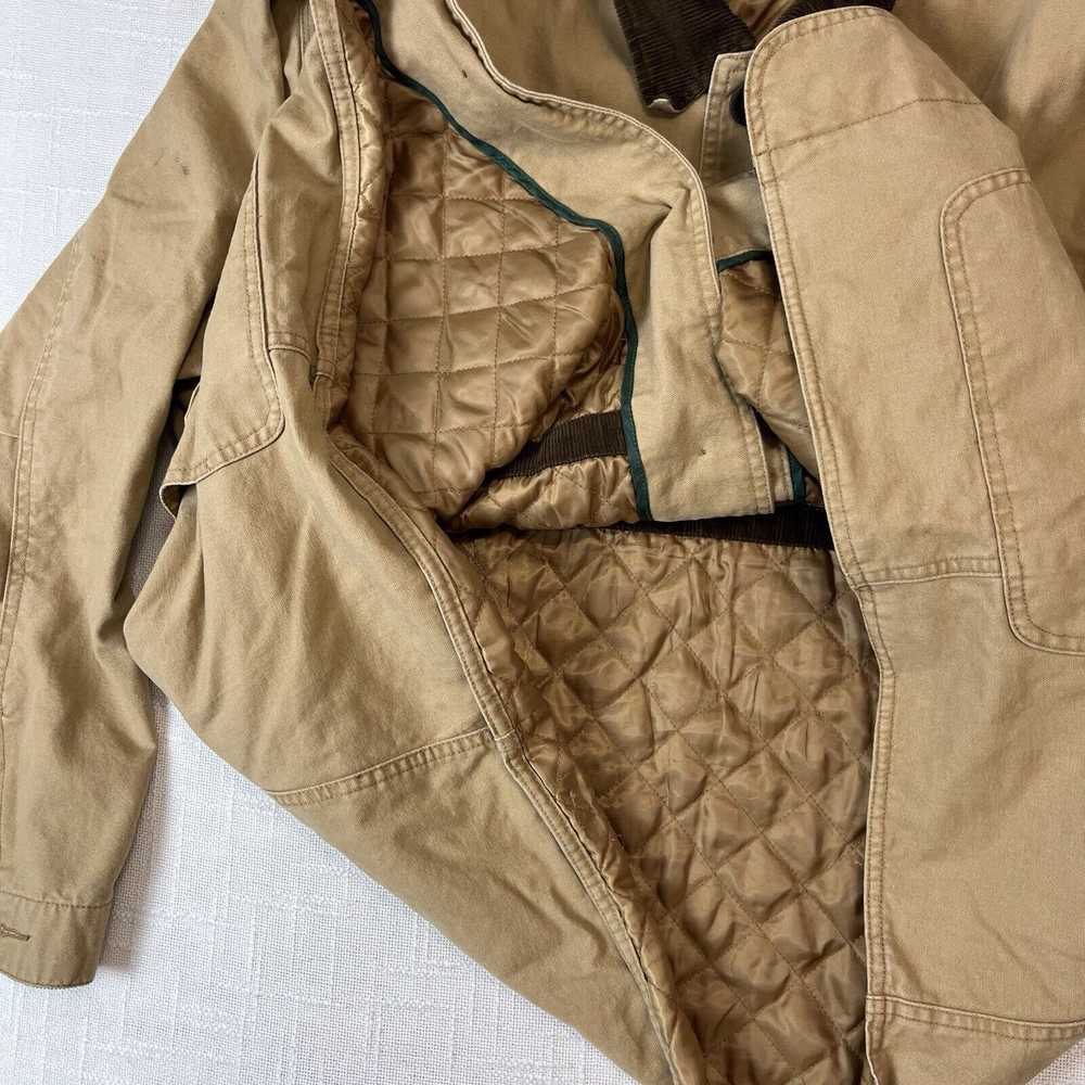 Orvis Quilt Lined Barn Coat Jacket Khaki Corduroy… - image 10