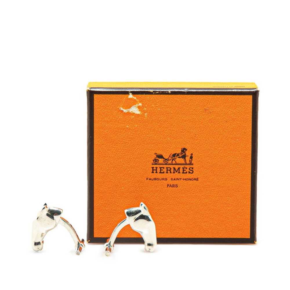 Hermes Hermes Cheval Horse Motif Cufflinks Silver… - image 7