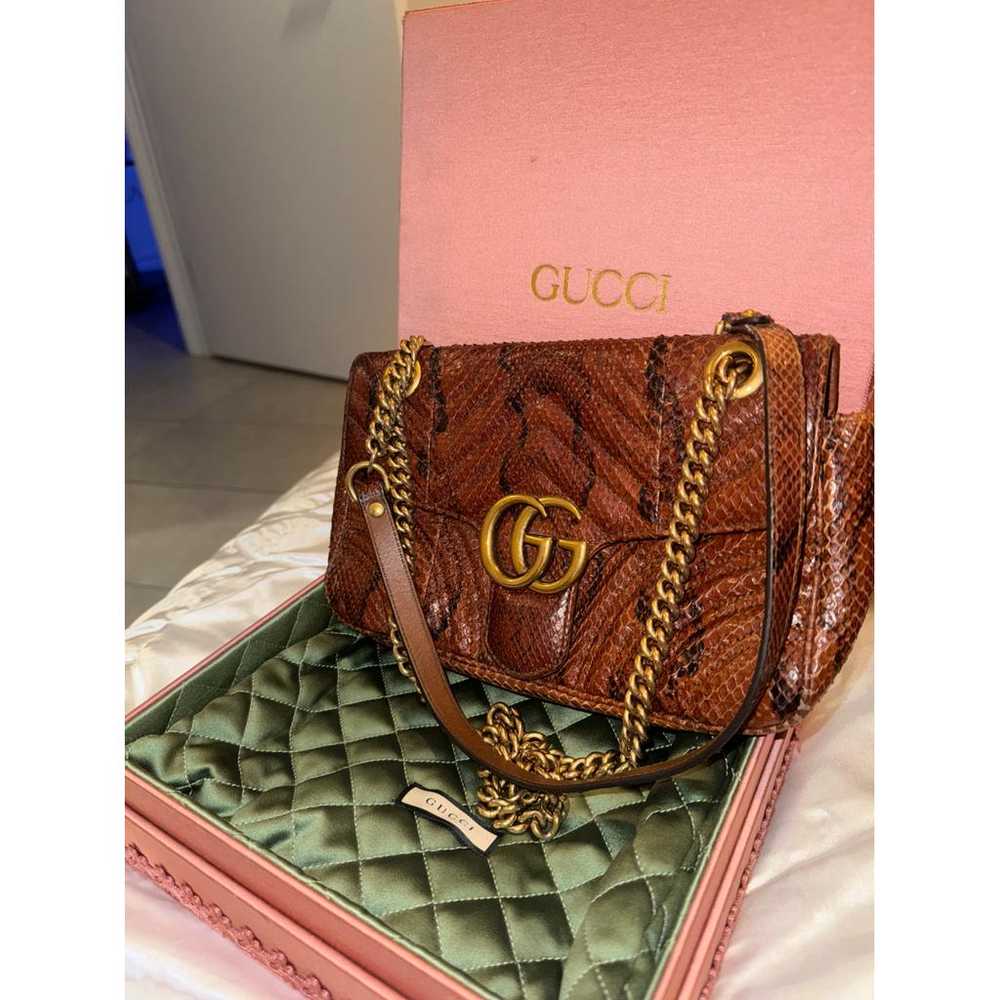 Gucci Gg Marmont Flap python handbag - image 4