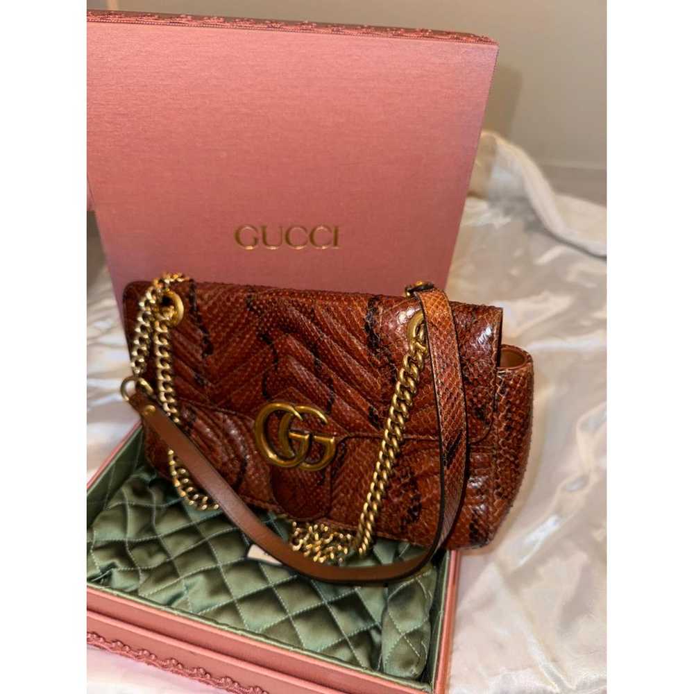 Gucci Gg Marmont Flap python handbag - image 5