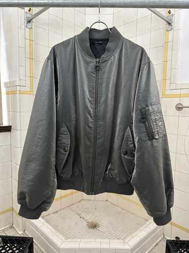 1990s Armani Oversized Silver Metallic Bomber