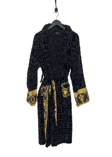 Versace Versace Black I Love Baroque Logo Bathrobe