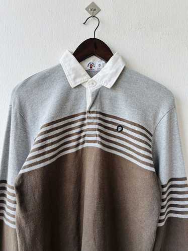 Bape Baby Milo Logo Brown Stripe Long Sleeve - image 1